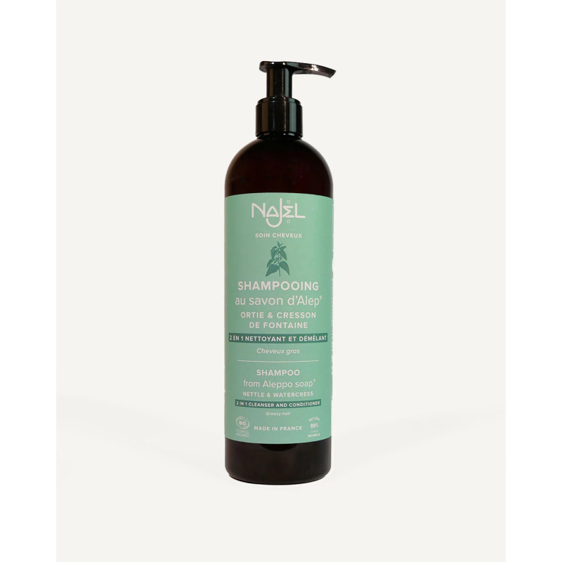 Shampoing savon d'Alep cheveux gras, 500 ml
