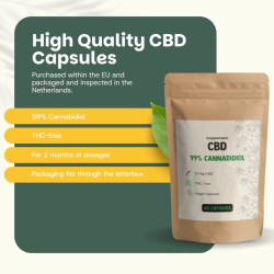 CBD Cannabidiol 99% - 10 mg - 60 cápsulas